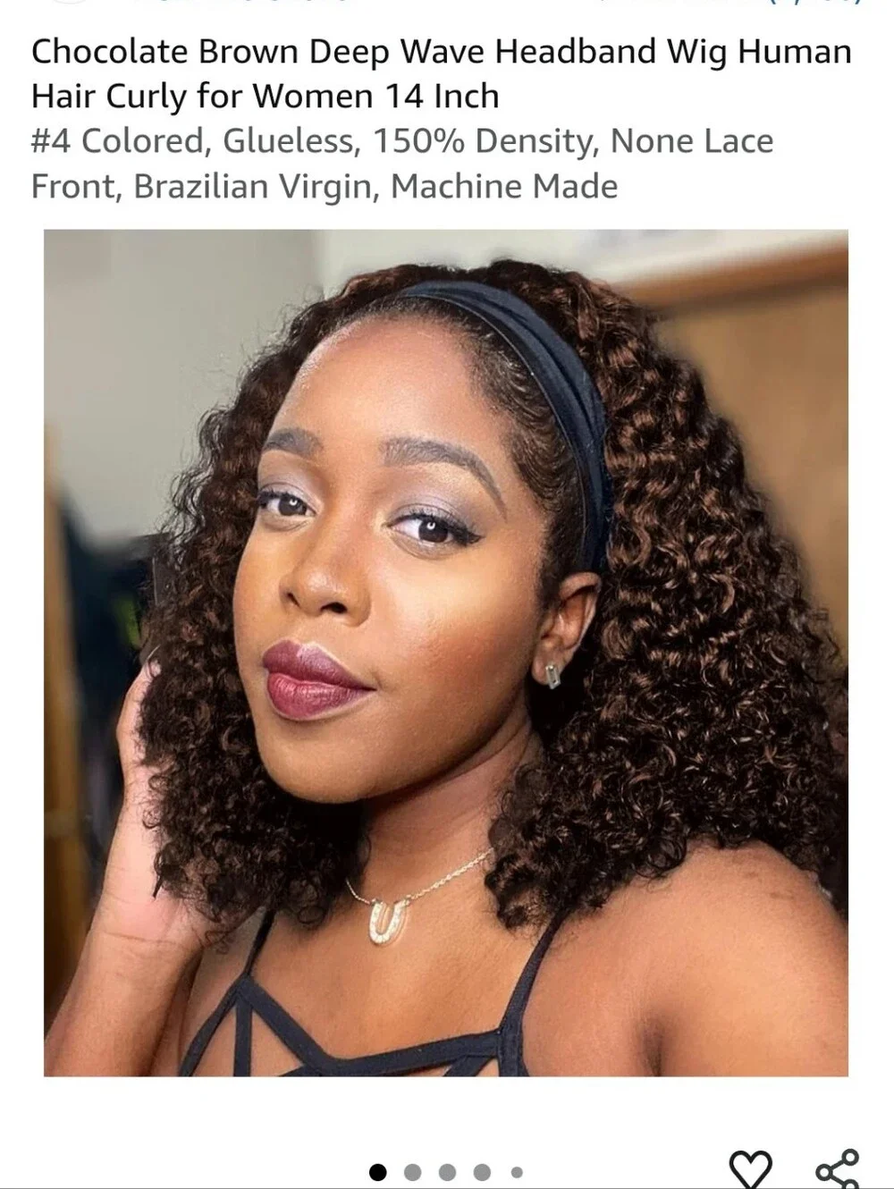 Chocolate Brown Headband Wig By Youngirl